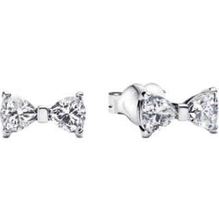 Pandora 293542C01 Damen-Ohrstecker Silber Funkelnde Schleife Klein