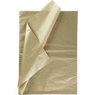 Guld Silkepapir 50x70 cm - 6 ark til kreative projekter