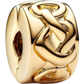 Pandora 768035C00 Clip-Charm Verknotete Herzen Goldfarben