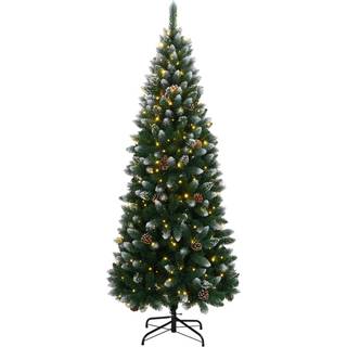 Kunstigt Juletræ Med Fod Pvc Grøn - med LED / 180 cm