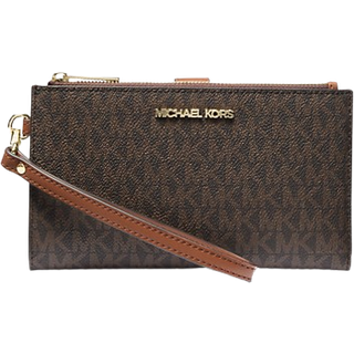 MK Jet Set Travel Signature Logo Smartphone Wallet - Brown - Michael Kors - ONE SIZE
