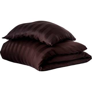 Bambus sengetøj - 140x200 cm - 100% Naturligt bambus - OlsenHome - Brunt satinvævet dynebetræk