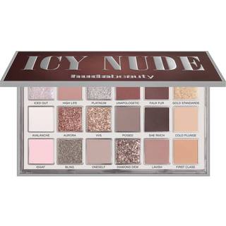 Huda Beauty - Icy Nude Eyeshadow Palette - Øjenskyggepalette - Icy Nude 18w Eyeshadow Palette - For Women - Brun##Multi