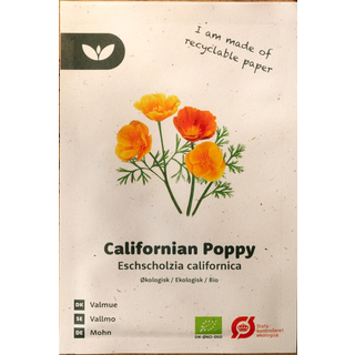 Økologiske Californisk Valmuefrø - 100 Økologiske Frø - Blomsterfrø