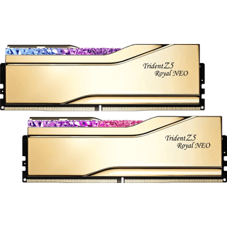 G.Skill Trident Z5 Royal Neo RGB DDR5-6000 - 32GB - CL28 - Dual Channel (2 pcs) - AMD EXPO - Guld med RGB