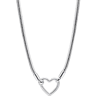 Pandora 393377C00-45 Damen-Collier Silber mit Herz-Verschluss