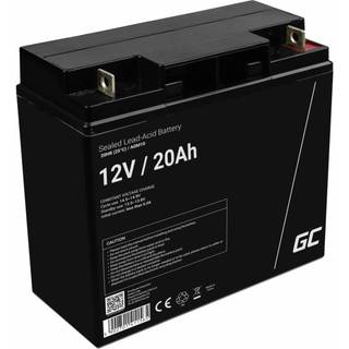 Green Cell AGM VRLA 12V 20Ah vedligeholdelsesfrit batteri til plæneklipper, scooter, båd, kørestol