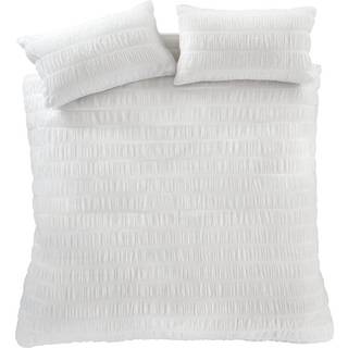 Catherine Lansfield Catherine Lansfield White Seersucker Easy Care Duvet Cover Set