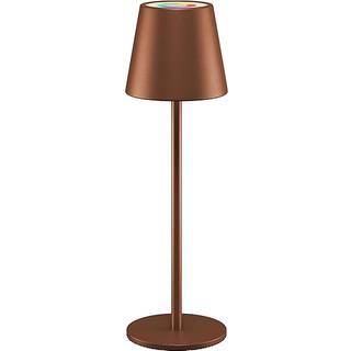 Genopladelig og vandtæt RGBW LED bordlampe m farvet lys og touch control - Bronze