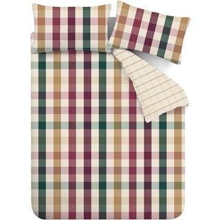 Catherine Lansfield Catherine Lansfield Plum Gingham Check Reversible Duvet Cover Set