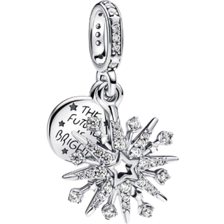Pandora 793512C01 Charm-Anhänger Silber Funkelndes Feuerwerk