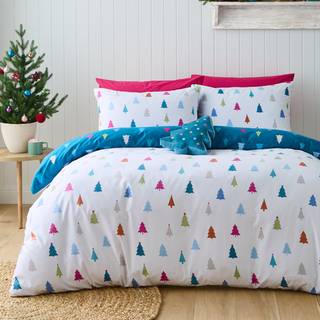 Catherine Lansfield Catherine Lansfield Multicolour Christmas Tree Brights Reversible Duvet Cover Set