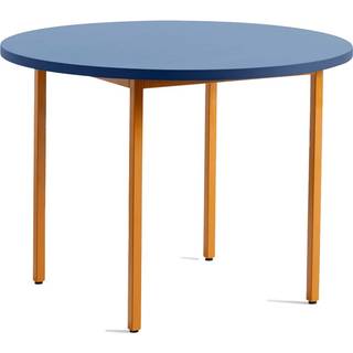 HAY Two-Colour Dining Table (Ø105 cm) Spisebord Ochre & Blue