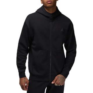 Jordan Sport Hoop Fleece Dri-FIT-hættetrøje med fuld lynlås til mænd - sort