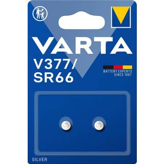Varta V377/SR66 Bli Møntbatterier, 2 stk. ➞ På lager - klar til levering