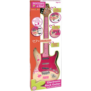 Elektrisk rockguitar, Bontempi - pink