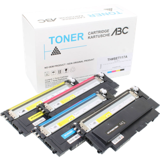 kompatibel sæt 4x toner til hp 117a w2070a - w2073a til hp color laser 150 150a 150nw mfp 178 178nw