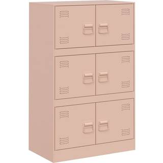 skab 67x39x107 cm stål lyserød