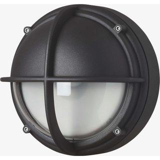 Skot LED udendørs væglampe / loftlampe, halvafskærmet klar/grafit