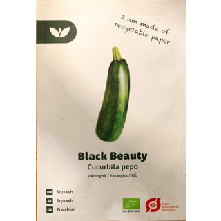 Økologiske Squash frø 'Black Beauty' - 6 Økologiske Frø - Grøntsagsfrø