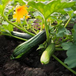 Økologiske Squash frø 'Black Beauty' - 6 Økologiske Frø - Grøntsagsfrø