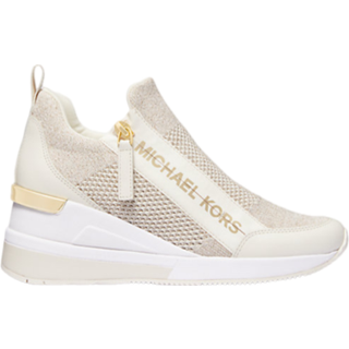 MK Willis Metallic Stretch Knit Trainer - Gold - Michael Kors - EU 38