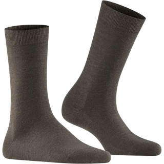 Soft Merino Uld Ankelstrømpe - Mørkebrun
