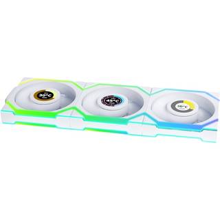 Lian Li UNI FAN SL Wireless LCD Reverse 3 pack White - Kabinet køler - 120mm - Hvid med RGB - 29 dBA