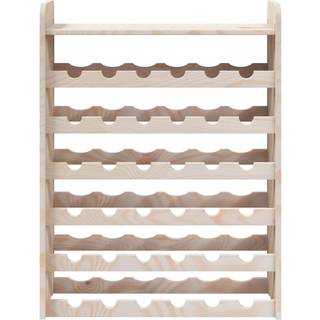 vinreol med topplade 67,5x25x87 cm massivt fyrretræ