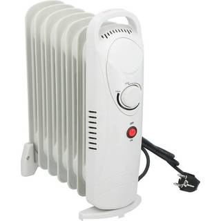Flot Hjemme Olieradiator med 7 lameller 850W - Hvid med justerbar termostat - WeDoBetter.dk