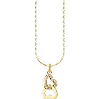 Thomas Sabo KE2267-414-14-L45V Vergoldete Kette mit verschlungenen Herzen Damen