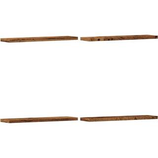 Væghylder 40X10X1,5 Cm Konstrueret Træ -Look Gammelt Træ - 4 / 40 x 10 x 1.5 cm