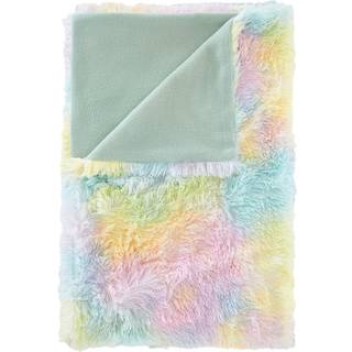 Catherine Lansfield Catherine Lansfield Pastel Cuddly Rainbow Deep Pile Faux Fur Blanket Throw