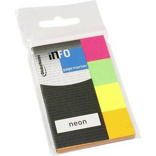 inFO Haftnotiz Neon 4 Farben je 50 Blatt
