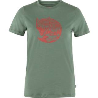Fjällräven Women's Abisko Wool Fox Short Sleeve Patina Green/Terracotta Brown, Patina Green-Terracotta Brown, XL
