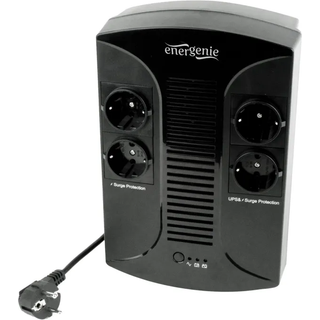 UPS-strømforsyning 650 VA 390W med 4 jordede stikkontakter