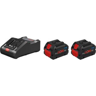 BOSCH ProCORE 18V Sæt 2 Li-Ion batterier, 18V, 8Ah + Hurtigoplader