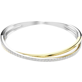 Hyperbola Armreif, Rundschliff, Weiß, Metallmix