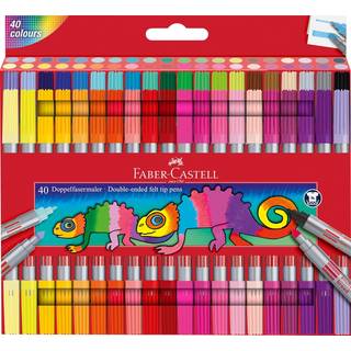Faber-Castell dobbeltsidede tuscher - 40 farver