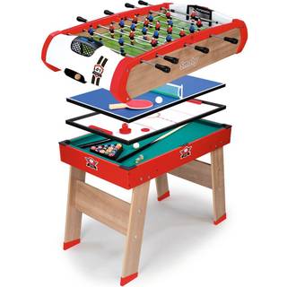 Smoby 4-i-1 spillebord - bordfodbold, billard, bordtennis og airhockey