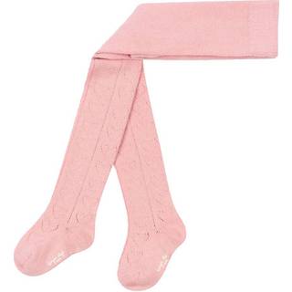 Wool Pointelle Strømpebukser, Rose, 68-74 cm
