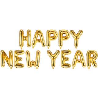 Happy New Year - tekst 145,5" guld- folieballon