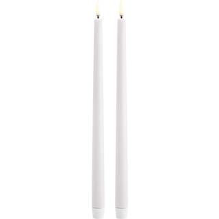FORÅRSUDSALG - Uyuni - LED Kronelys - Slim - Nordic Hvid - Smooth - 2-pak - 2,3x32 cm