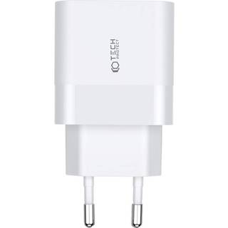 Tech-Protect PD 30W Vægoplader m. 1 x USB-C & 1 x USB-A - Hvid