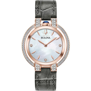 Bulova 98B268 Dress Sort/Rosaguldtonet stål Ø42 mm