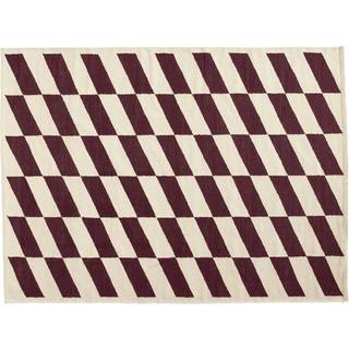 HAY - Shift Kelim Rug W140 x L200 Burgundy - Uld tæpper - Brun