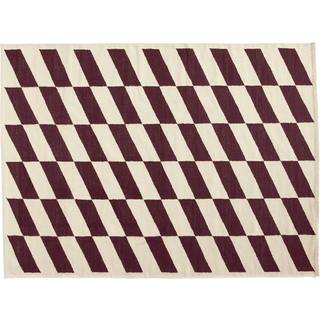 HAY Shift Kelim Rug Burgundy 140 x 200