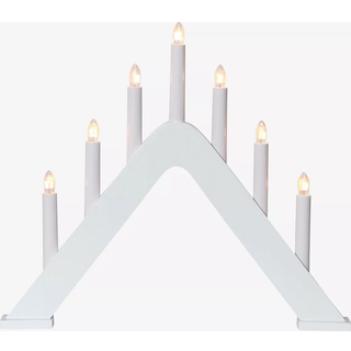 Star Trading - Advent Candlestick Jarve - White - 36 cm