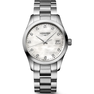 Longines L2.386.4.87.6 Conquest Classic Hvid/Stål Ø34 mm