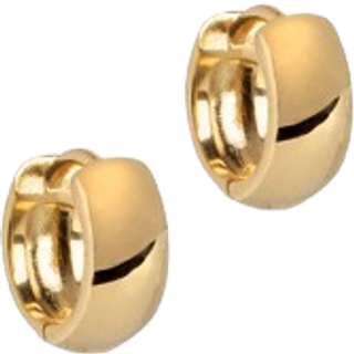 Enamel Classic Wide Hoops Øreringe 18 kt. Forgyldt Sølv E321G - Dame - 925 Sterling Silver